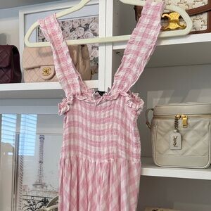 Petal & Pup Pink Gingham Sleeveless Dress Size 0